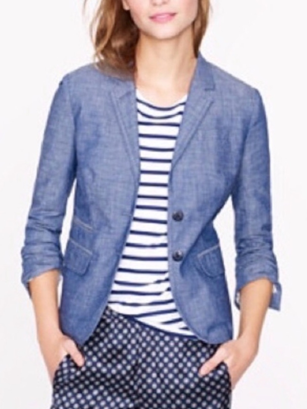 J.CREW Schoolboy Blazer in Chambray 00